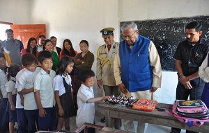 The Governor of Arunachal Pradesh Shri PB Acharya visit Middle School, Jullang at Itanagar on 30th January 2017.